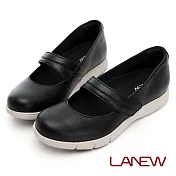 【LA NEW】飛彈輕量休閒鞋 娃娃鞋(女2260257) 22.5cm 黑