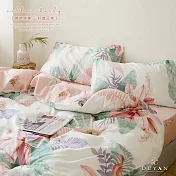 《DUYAN 竹漾》台灣製 100%精梳純棉雙人加大床包被套四件組-南島和風