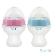 貝喜力克Basilic 寬口徑矽膠奶瓶250ml - 粉紅(S奶嘴)