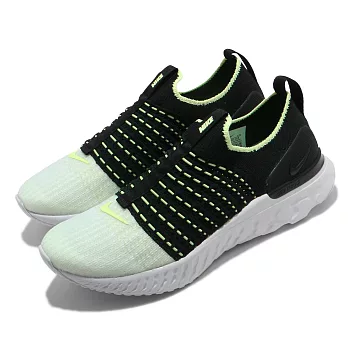 Nike 慢跑鞋 React Phantom Run 女鞋 襪套 輕量 透氣 舒適 避震 路跑 黃 黑 CJ0280004 23cm YELLOW/BLACK