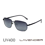Lavender偏光太陽眼鏡 紳士方框-時尚黑-J3150 C4