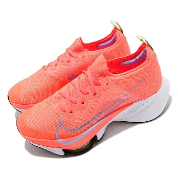 Nike 慢跑鞋 Zoom Tempo Next 運動 女鞋 氣墊 避震 舒適 路跑 健身 襪套 橘 白 CI9924800 23cm ORANGE/PURPLE