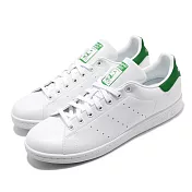 adidas 休閒鞋 Stan Smith 復古 男鞋 愛迪達 三葉草 史密斯 老人頭 皮革 白 綠 FX5502 24cm WHITE/GREEN