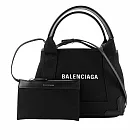 BALENCIAGA NAVY CABAS帆布二用包/子母包(黑色) XS (黑色)