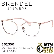 【BRENDEL】布蘭德爾 德國時尚女性金屬框眼鏡 902300 玫瑰金 (20)