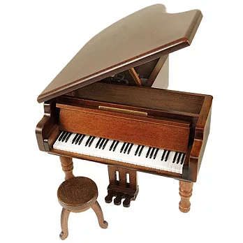 木質鋼琴音樂盒 -美女與野獸