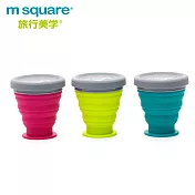 超值組！m square摺疊矽膠中杯三入組 綠色x3