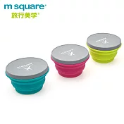 m square 摺疊矽膠碗 M x 三入組 藍x3
