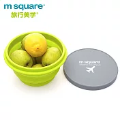 m square 摺疊矽膠碗 L x 三入組 綠色x3