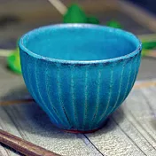 有種創意 - 日本益子燒 - 青綠燻刻紋茶杯