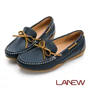 【LA NEW】輕量帆船鞋 休閒鞋(女2200202) 22.5cm 深藍