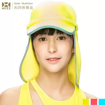 【后益 HOII】HOII二合一護耳造型遮陽帽★3色-UPF50+抗菌抗UV防曬涼感先進光學機能布 黃