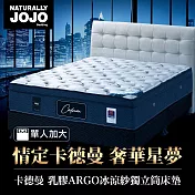 【Naturally JOJO】摩達客推薦 卡德曼-頂級德國乳膠AGRO冰涼紗獨立筒床墊 (單人加大 3.5x6.2尺)