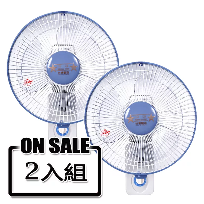 雙星牌14吋單拉壁掛扇(2入組) TS-1408