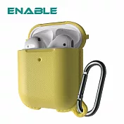 ENABLE For AirPods 防塵抗污 充電盒保護套 (附金屬防丟吊環)- 鮮黃