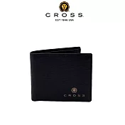 【CROSS】台灣總經銷 限量2折 頂級小牛皮8卡十字紋皮夾 威廉系列 全新專櫃展示品 (黑色 贈禮盒提袋)