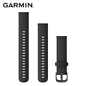 GARMIN Quick Release 18mm VIVOACTIVE 4S 配件錶帶 黑色石板灰矽膠錶帶