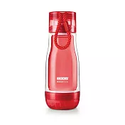 ZOKU繽紛玻璃雙層隨身瓶(355ml) 紅色