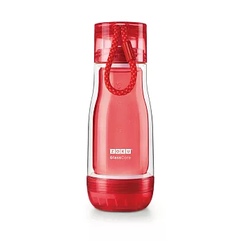 ZOKU繽紛玻璃雙層隨身瓶(355ml) 紅色
