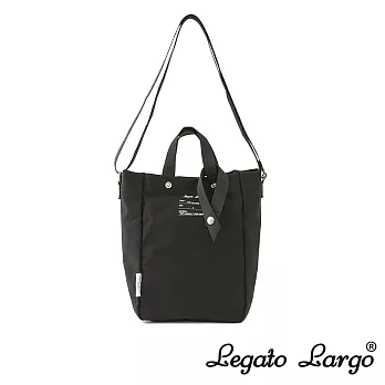 Legato Largo Lieto 2WAY 輕巧隨行輕便摺疊式防潑水手提斜背兩用包- 黑色