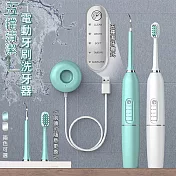 五檔清潔電動牙刷洗牙器 綠色