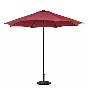 樂生活 戶外大型防潑水防風折疊傘9尺-不含傘座 紅色