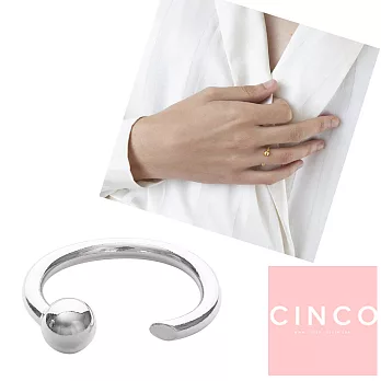 CINCO 葡萄牙精品 Maria clara ring 925純銀戒指 圓球C型戒指 可調式