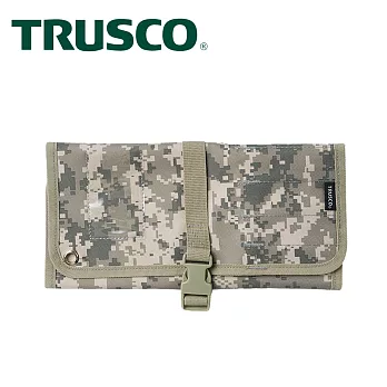 【Trusco】數位迷彩-軍綠色系捲筒式工具收納包