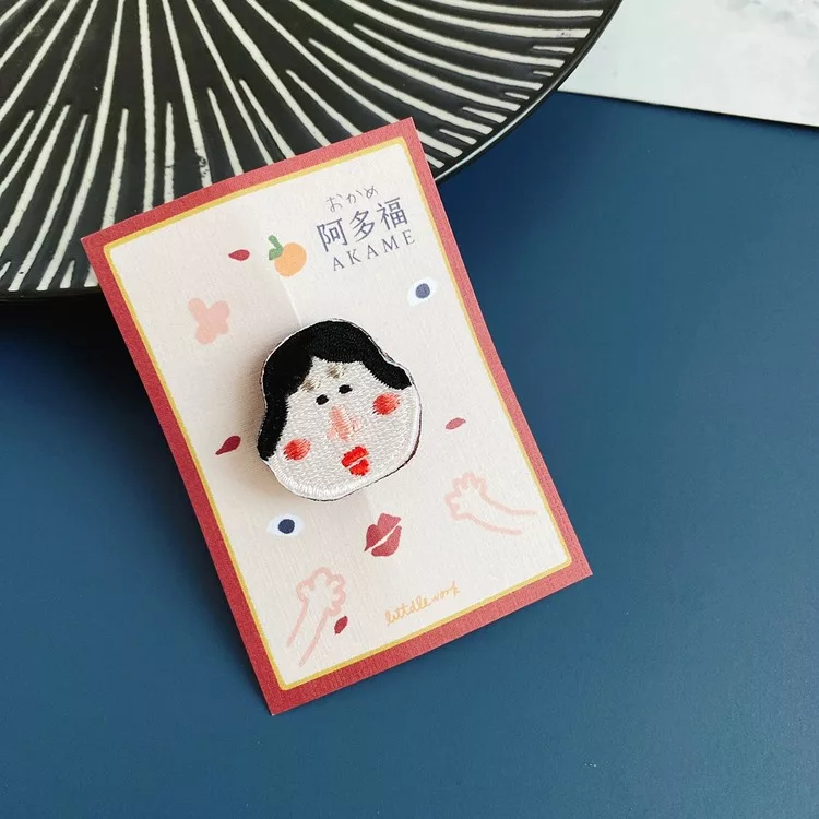 博客來 刺繡別針 日本文化系列 Littdlework 阿多福