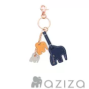 aziza NIRI三隻小象鑰匙圈 深海藍