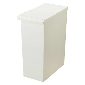 日本RISU｜TOSTE簡約設計風格按壓雙開型分類垃圾桶 30L 白色