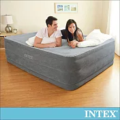 【INTEX】豪華橫條特高雙氣室雙人加大充氣床墊152x203x高56cm 15020291(64417ED)