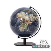 [AR互動款] SkyGlobe 10吋衛星霧面黑質感地球儀(英文版)