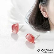 【Sayaka紗彌佳】925純銀淡雅花瓣造型耳環 -單一款式