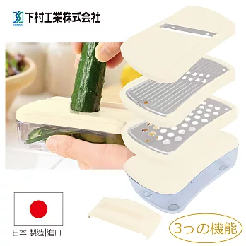 【日本下村工業Shimomura】攜帶式三合一食品調理器套裝6件組35529