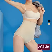 【Olivia】雙層加壓涼感無痕定脂褲 L 膚色