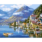 ArtLife藝術生活【DTR113】湖畔山城_DIY 數字 油畫 彩繪