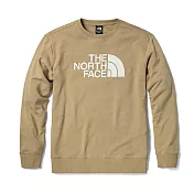The North Face BIG LOGO CREW 男/女 連帽上衣 -NF0A5B45H7E M 卡其
