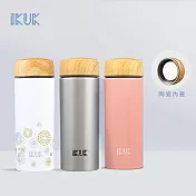 【IKUK 艾可】陶瓷保溫杯500ml瓷芯職人系列保溫瓶(業界第一全瓷觸水技術) 冰晶銀