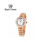 Royal Crown 6305S 高貴女伶花樣鑲鑽腕錶 - 玫瑰金