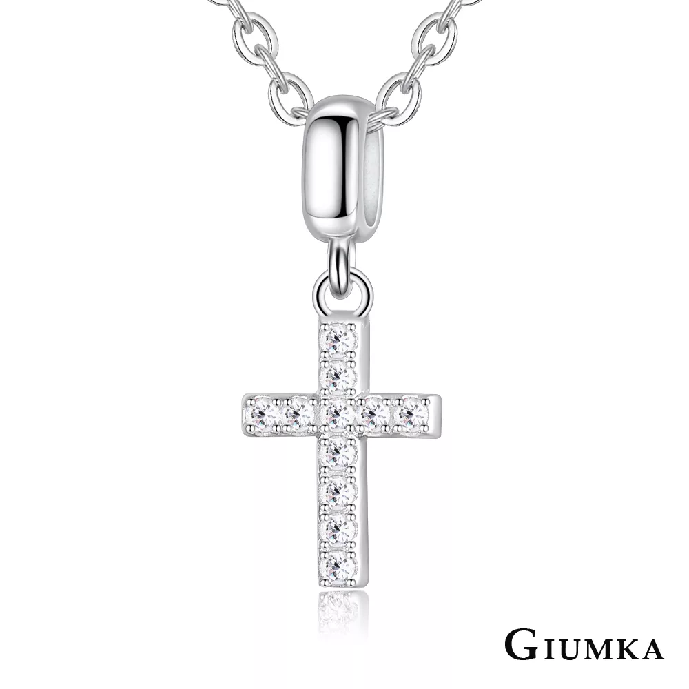 GIUMKA純銀項鍊925純銀短鍊女士項鏈 唯一小十字架鎖骨鍊單個價格MNS07080 45cm 項鍊乙條