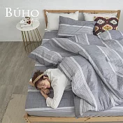 《BUHO》天絲萊賽爾雙人加大三件式床包枕套組 《暝色浮隱》