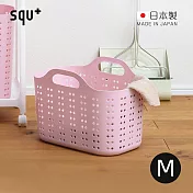 【日本squ+】Volca日製隙縫型手提洗衣籃-M-4色可選 -粉紅