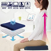 可水洗。高反發空氣感舒壓透氣坐墊/椅墊 (軍藍色)