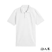 【男人幫】P1168＊全素面百搭基本款時尚CVC素領短袖網眼POLO衫(18色 8size) XS 白色