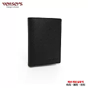【vensers】小牛皮潮流個性皮夾(TA606801黑色短夾)