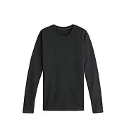 【男人幫】長袖15色素面T恤棉質領口加厚 180克/ 碼重320g(T5244) XS 黑色