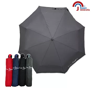 【皮爾卡登】超潑水防風自動雨傘- 灰色