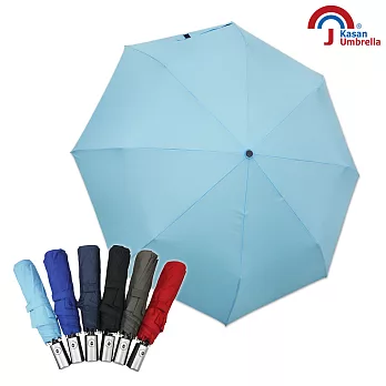 【Kasan 晴雨傘】日式防風自動雨傘- 水藍