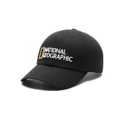 NATIONAL GEOGRAPHIC Soft Fit LOGO Baseball Cap 休閒帽 黑 黑色